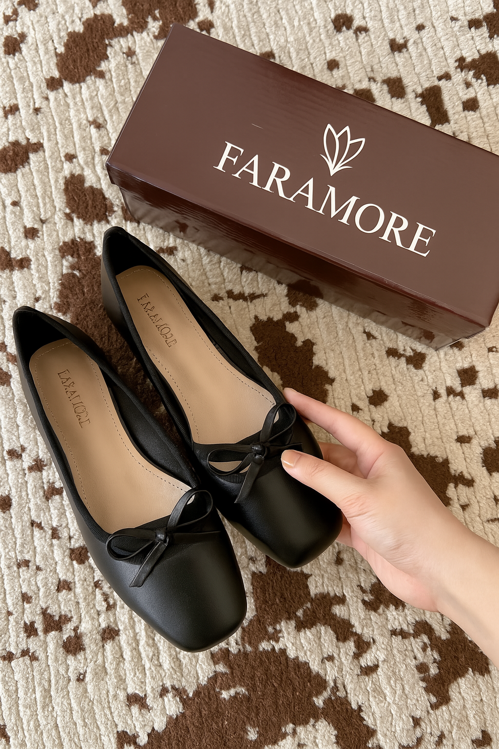 Eloise Flats in Black – Handmade Everyday Flats for Women | Wide-Foot Friendly with Strap & Bow