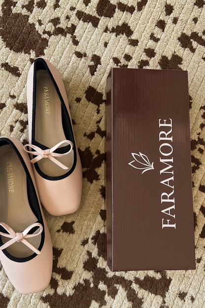 Eloise Flats in Blush Pink – Handmade Everyday Flats for Women | Wide-Foot Friendly with Strap & Bow